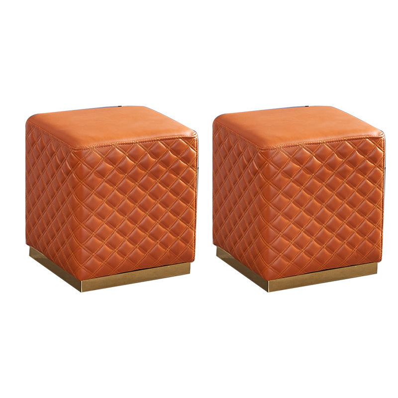 Orange Modern Cube Water Resistant Square Cube for Living Room
