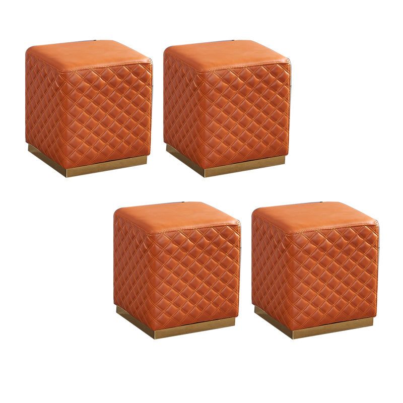 Orange Modern Cube Water Resistant Square Cube for Living Room