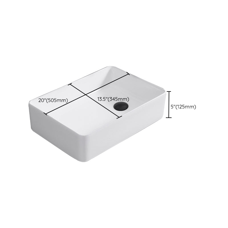 Contemporary Bathroom Sink with Single Faucet Hole Solid Color Oval-Shape Vessel Sink