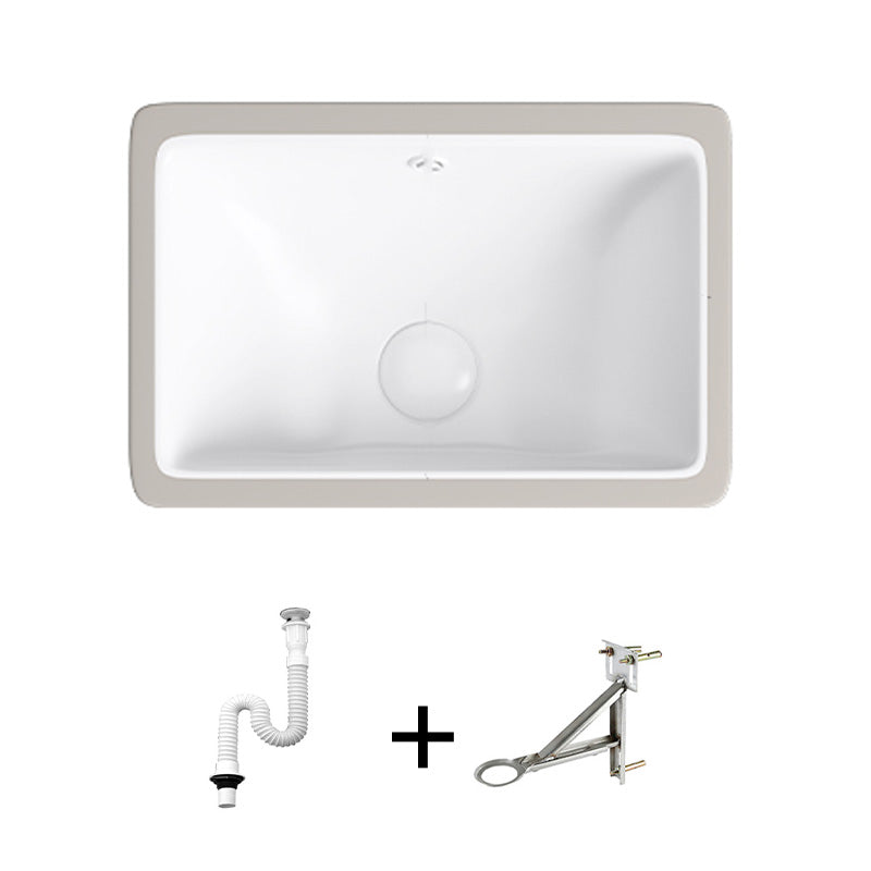 Modern Bathroom Sink Pop-Up Drain Porcelain Solid Color Oval-Shape Vessel Lavatory Sink