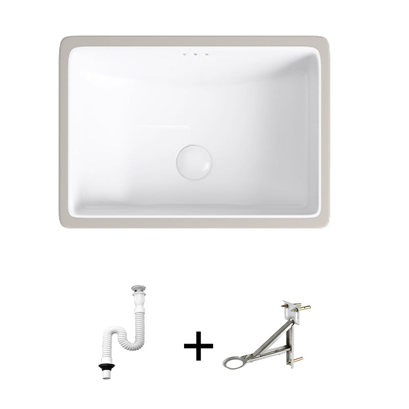 Modern Bathroom Sink Pop-Up Drain Porcelain Solid Color Oval-Shape Vessel Lavatory Sink