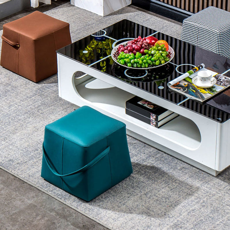 Moden Cotton Pouf Brown Scratch Resistant Pouf for Living Room