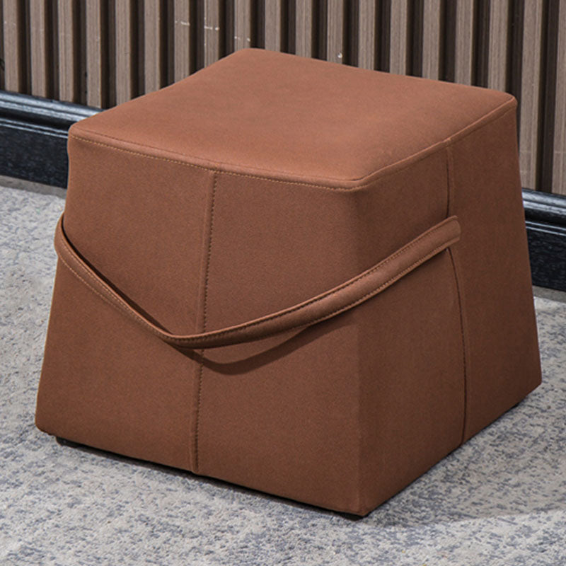 Moden Cotton Pouf Brown Scratch Resistant Pouf for Living Room