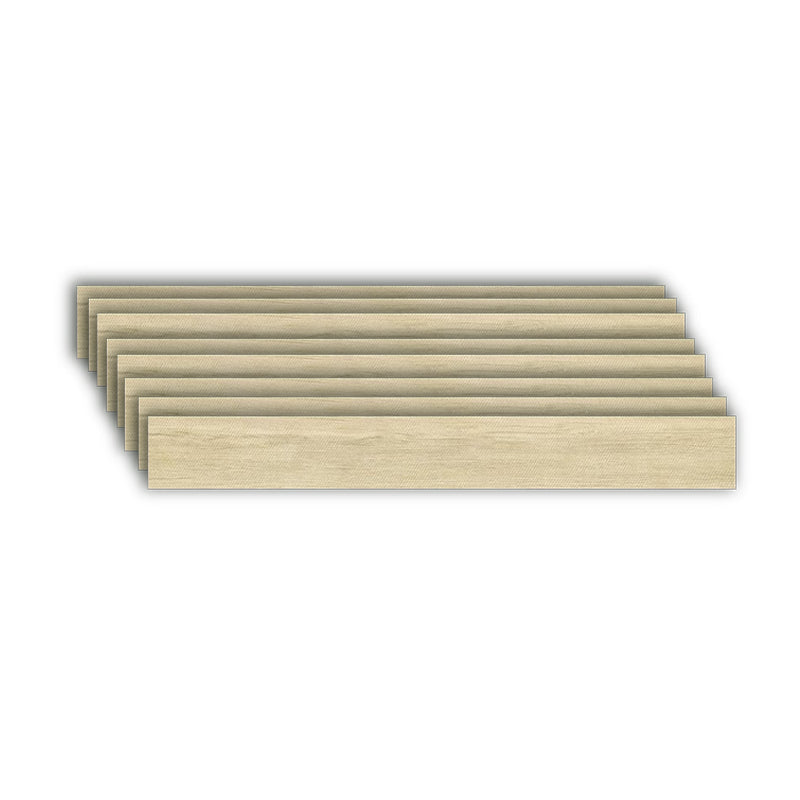 Retangular 5.9"x47.24" Porcelain Singular Tile Fabric Look Floor Tile