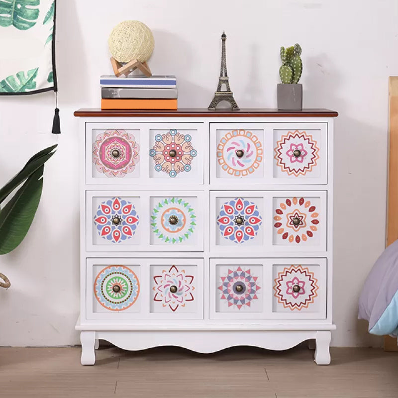 Bedroom Nautical Vertical Storage Chest Wooden Chest with Drawers