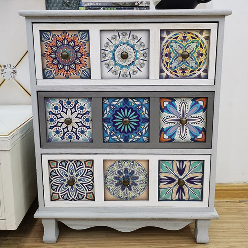 Bedroom Nautical Vertical Storage Chest Wooden Chest with Drawers