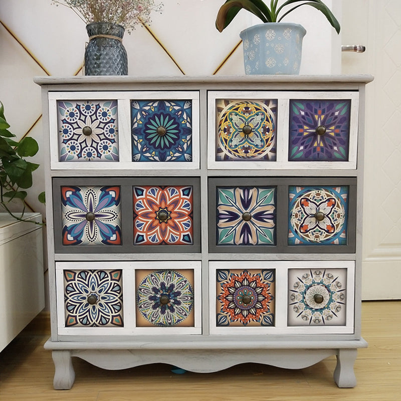 Bedroom Nautical Vertical Storage Chest Wooden Chest with Drawers