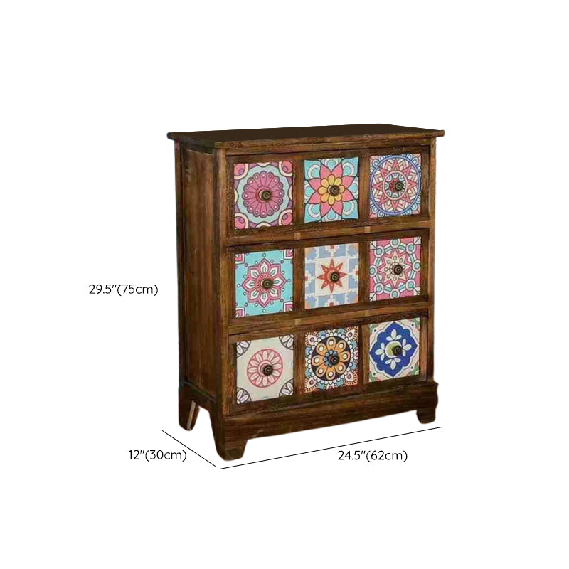 Bedroom Nautical Vertical Storage Chest Wooden Chest with Drawers