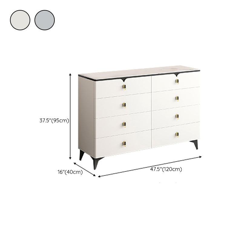 Stone Glam Storage Chest Bedroom 16" Wide Chest with Drawers