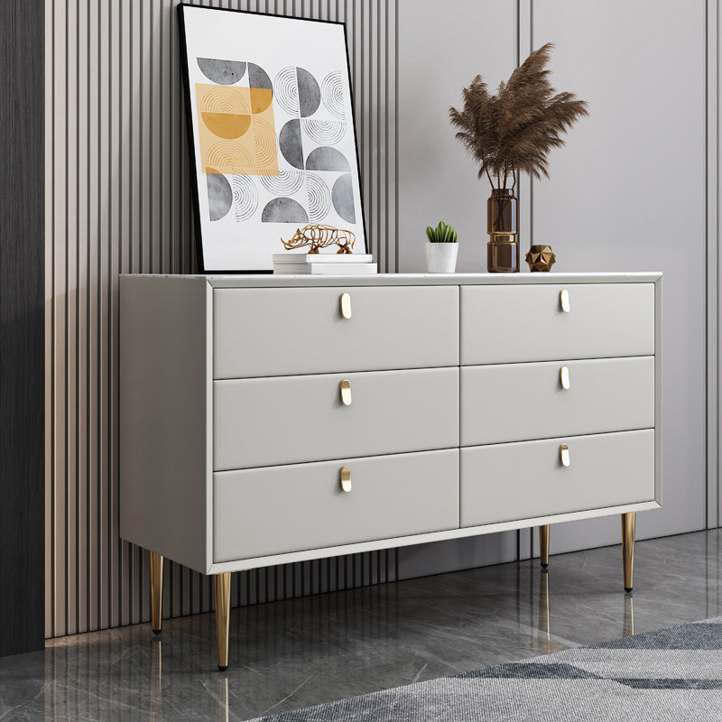 Glam Stone Storage Chest Bedroom 16" Wide Chest with Drawers