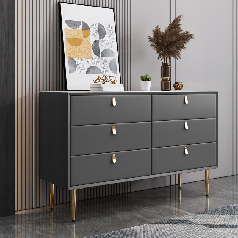 Glam Stone Storage Chest Bedroom 16" Wide Chest with Drawers