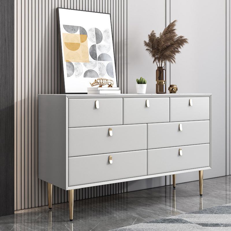 Glam Stone Storage Chest Bedroom 16" Wide Chest with Drawers