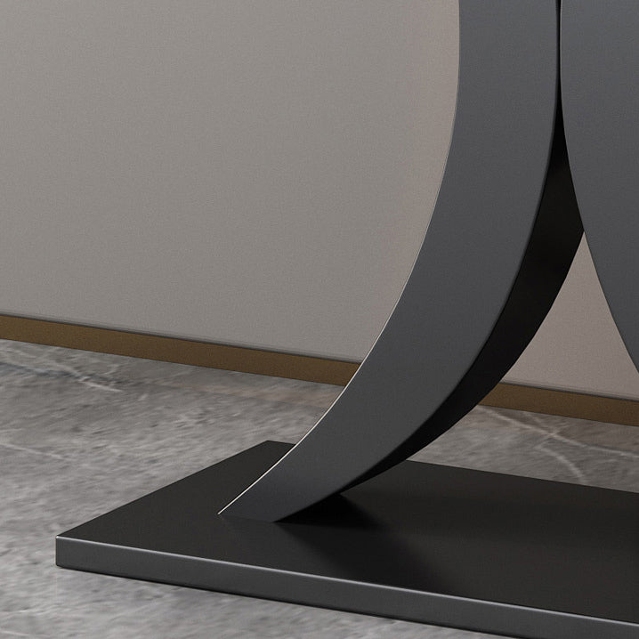 31.5-inch Tall Marble Console Table Scratch Resistant End Table for Hall