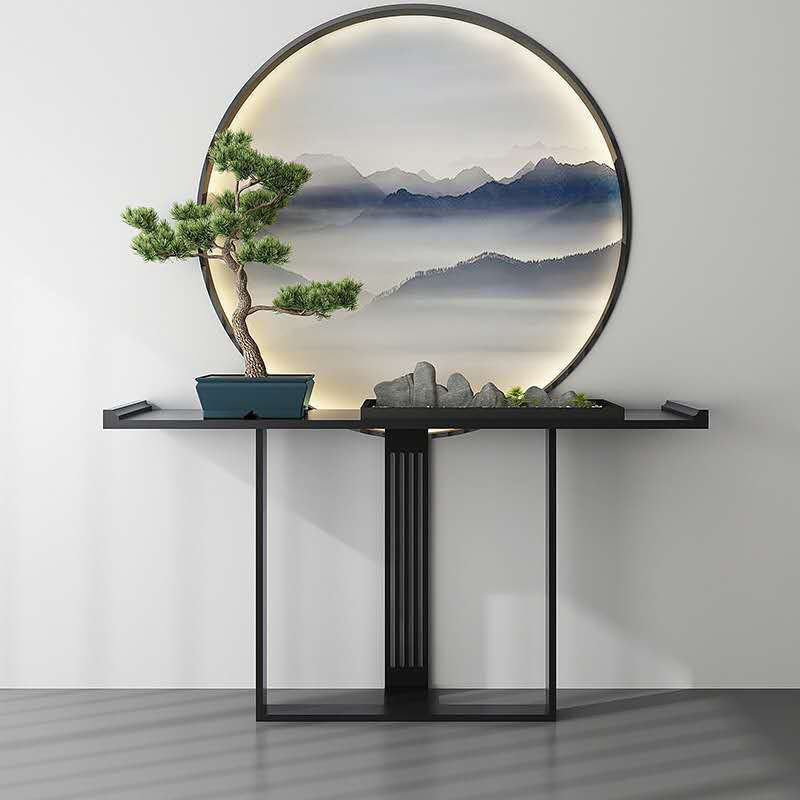 31.5-inch Tall Console Table Solid Wood 1-shelf Accent Table for Hall