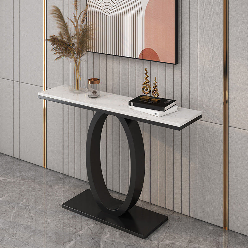 31.5-inch Tall Glam Console Accent Table Marble Console Table with 1 Shelf