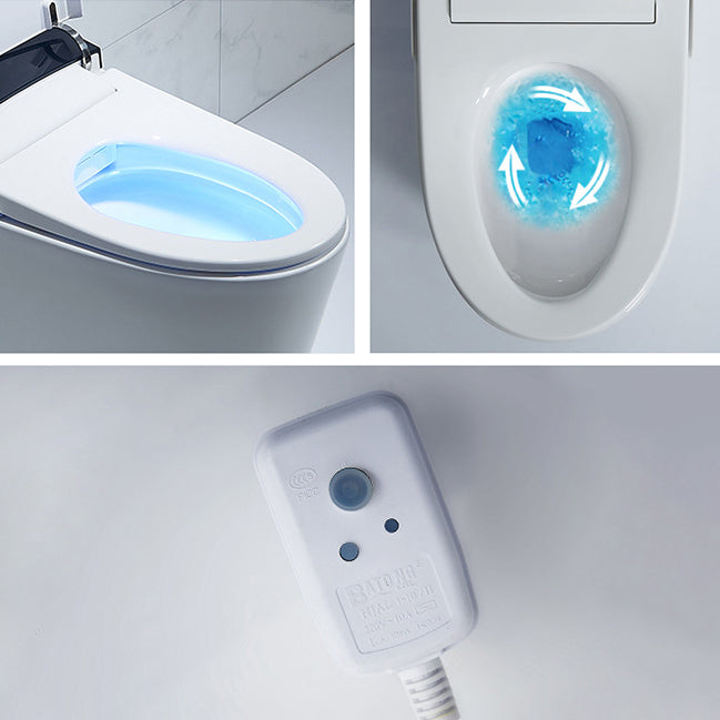 Floor Mount Flush Toilet Heated Seat One-Piece Toilet with Slow Close Seat