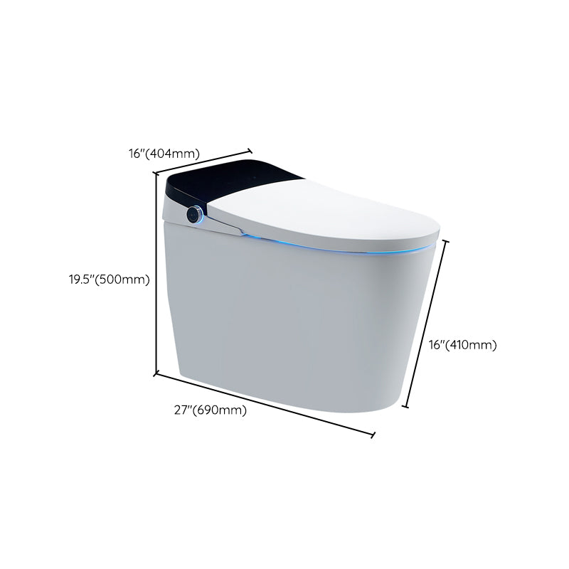 Floor Mount Flush Toilet Heated Seat One-Piece Toilet with Slow Close Seat