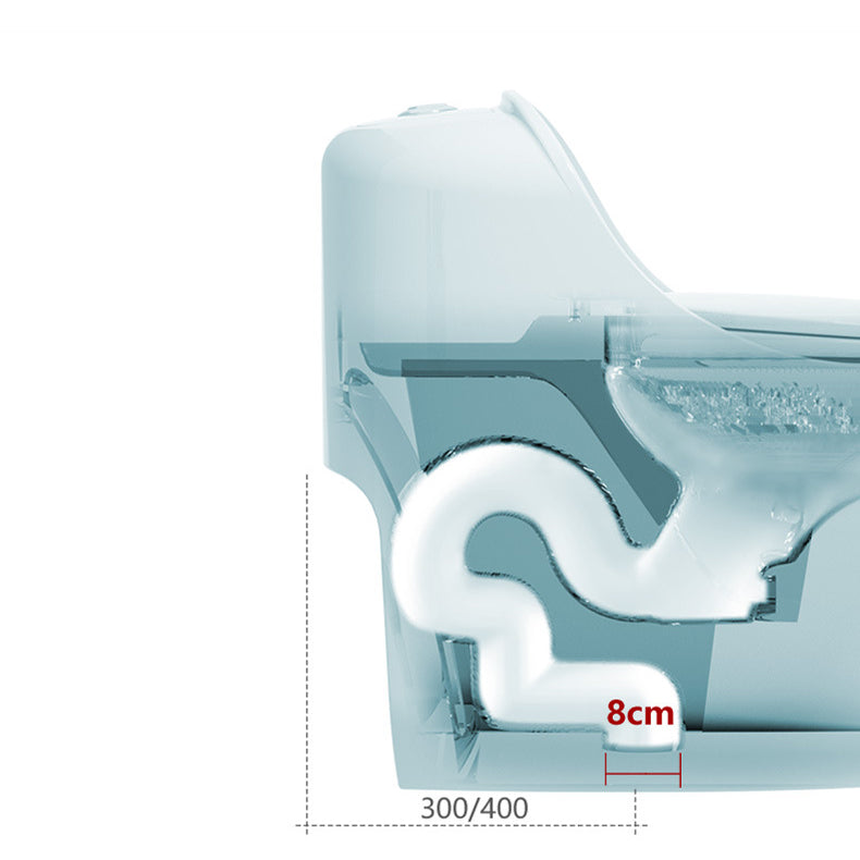 Floor Mount Flush Toilet Concealed Tank One-Piece Toilet with Slow Close Seat