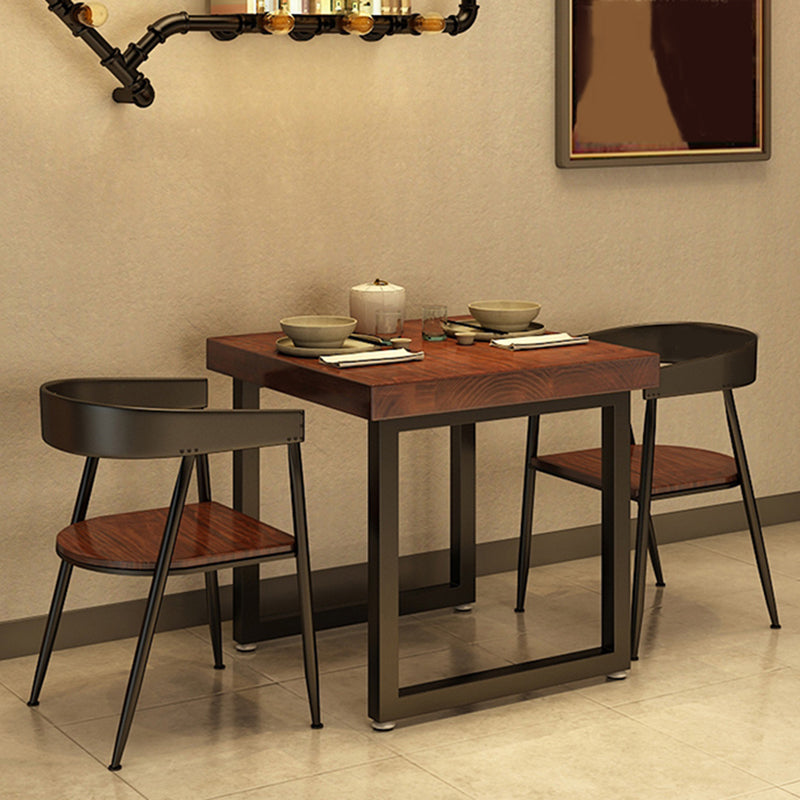 Industrial Metal Kitchen Dining Armchair Open Back Dining Side Chair