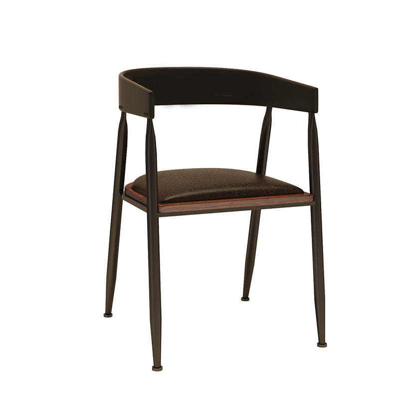 Industrial Metal Kitchen Dining Armchair Open Back Dining Side Chair