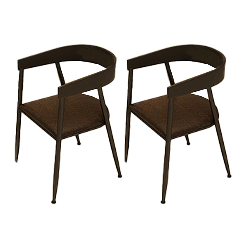 Industrial Metal Kitchen Dining Armchair Open Back Dining Side Chair
