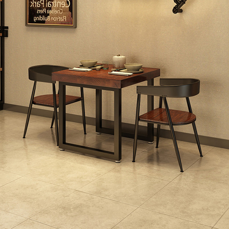 Industrial Metal Kitchen Dining Armchair Open Back Dining Side Chair