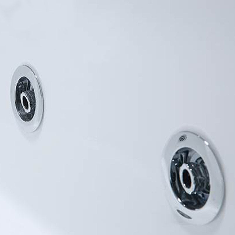 Modern Rectangular Bath Tub Bathroom Soaking with Center Drain Tub
