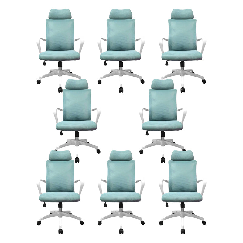 High Back Task Chair Modern Nylon Slide Arms Included Office Chair