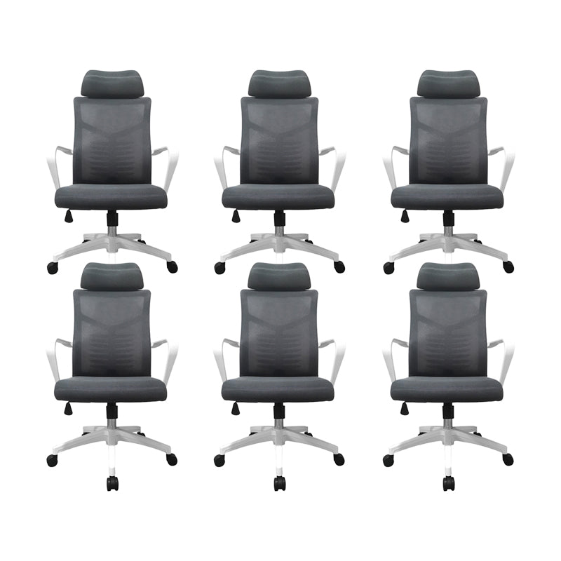 High Back Task Chair Modern Nylon Slide Arms Included Office Chair