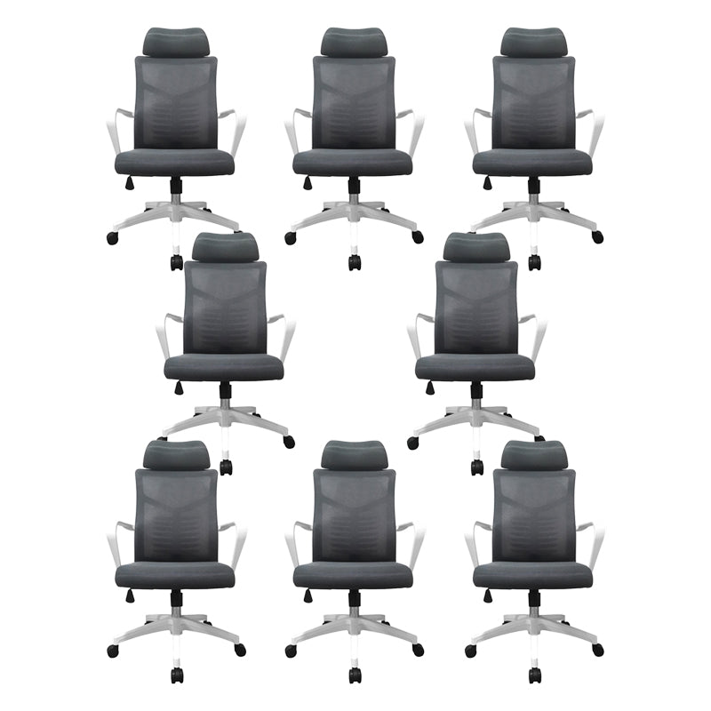 High Back Task Chair Modern Nylon Slide Arms Included Office Chair