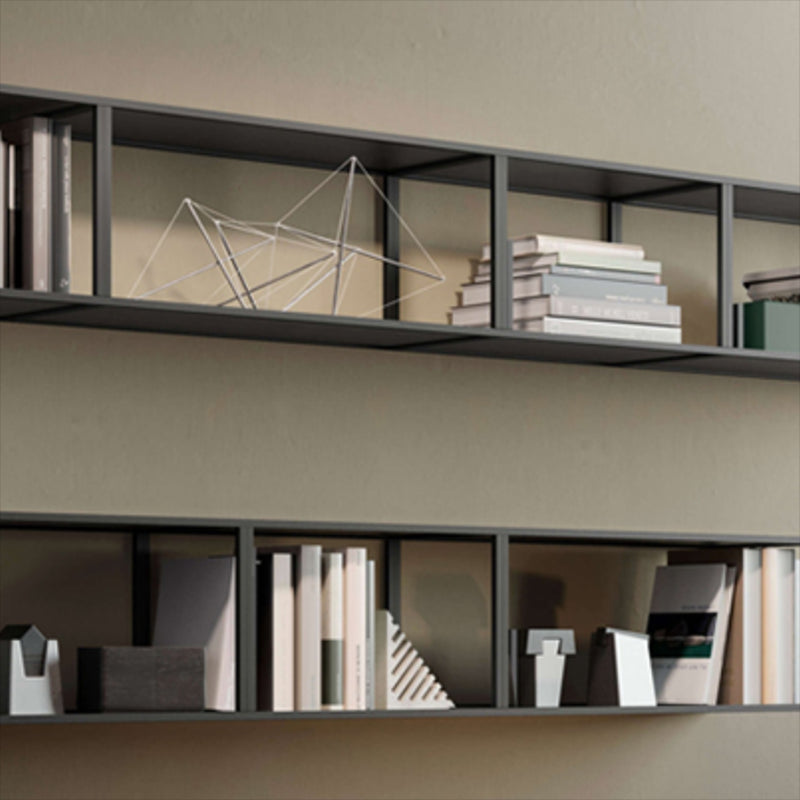 Wall Mounted Metal Bookshelf Modern Floating Bookcase with 1 Shelf