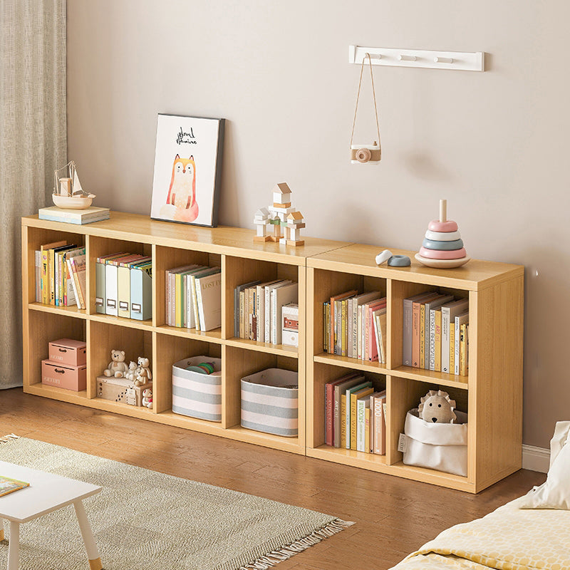 Modern Engineered Wood Bookcase Standard Closed Back Bookshelf with Shelves
