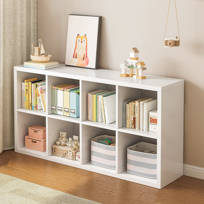 Modern Engineered Wood Bookcase Standard Closed Back Bookshelf with Shelves