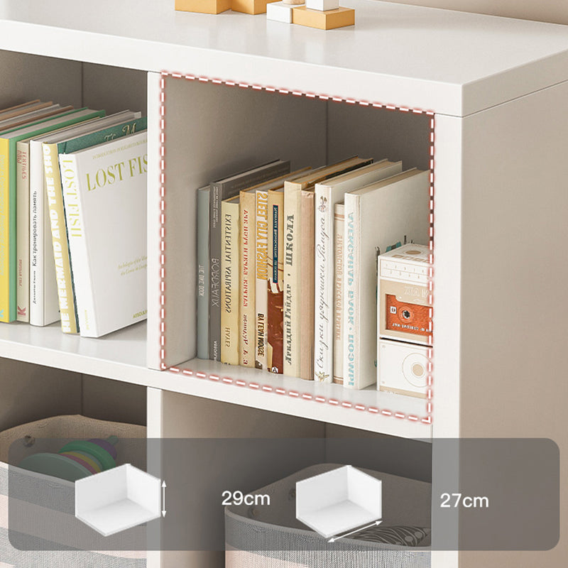 Modern Engineered Wood Bookcase Standard Closed Back Bookshelf with Shelves