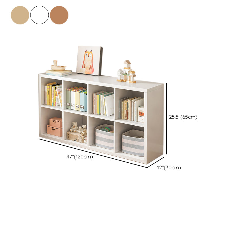 Modern Engineered Wood Bookcase Standard Closed Back Bookshelf with Shelves