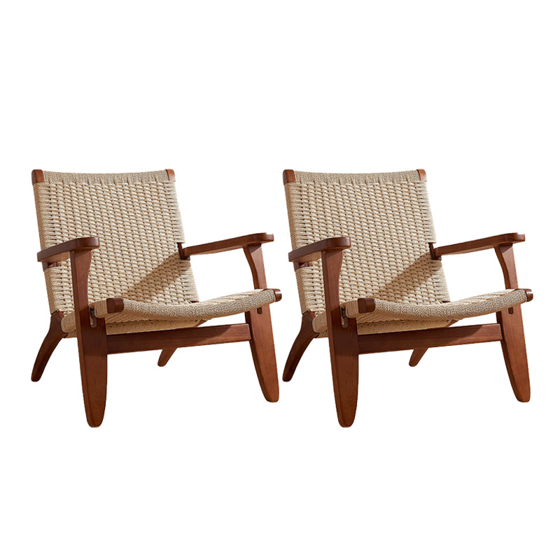 Solid Wood Frame Lounge Chair Living Room Accent Chair with Legs