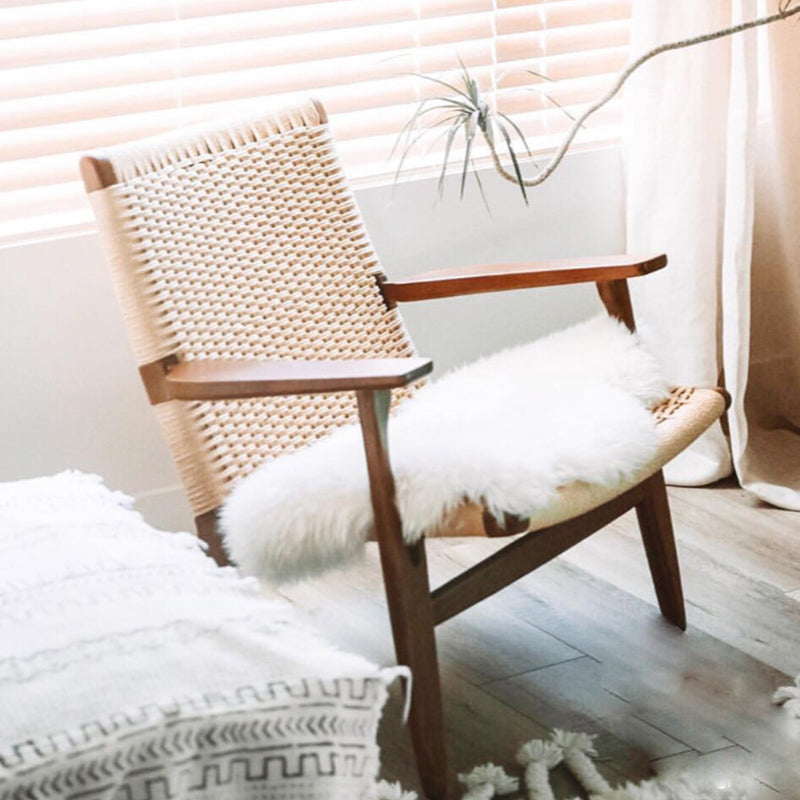Solid Wood Frame Lounge Chair Living Room Accent Chair with Legs