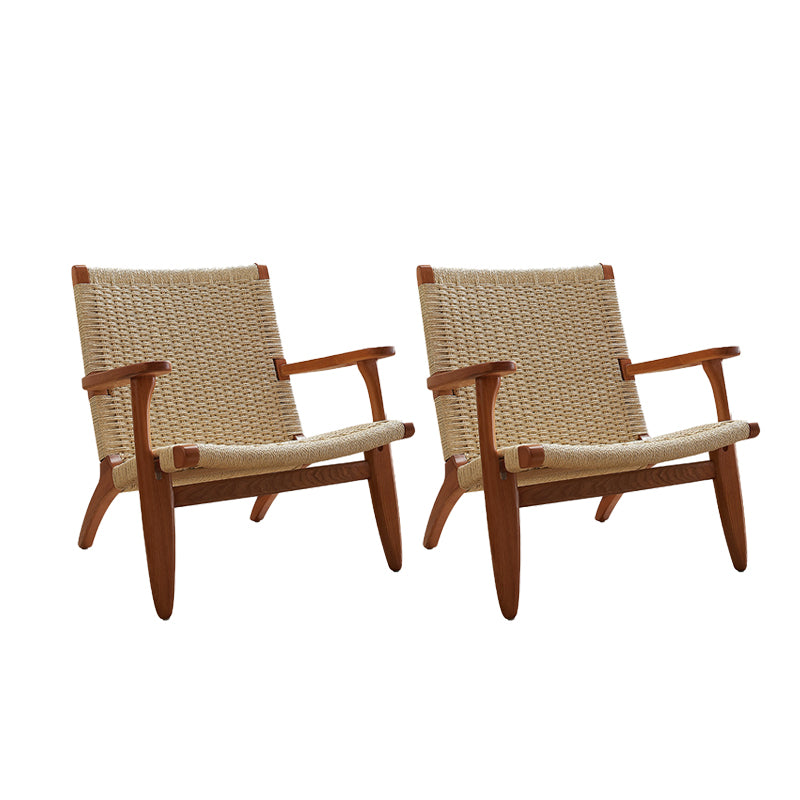 Solid Wood Frame Lounge Chair Living Room Accent Chair with Legs