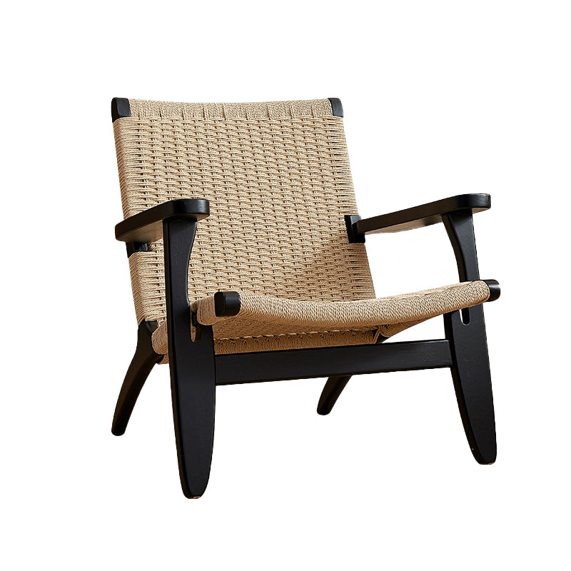 Solid Wood Frame Lounge Chair Living Room Accent Chair with Legs