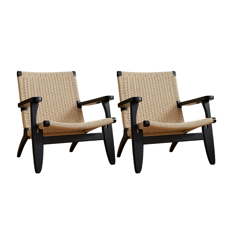 Solid Wood Frame Lounge Chair Living Room Accent Chair with Legs