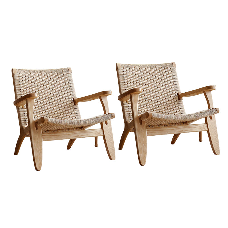 Solid Wood Frame Lounge Chair Living Room Accent Chair with Legs
