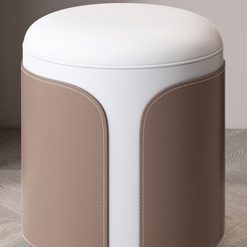 2 Storage Drawers Make-up Vanity Stool Set Faux Leather Dressing Table