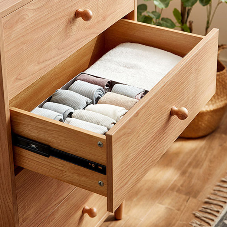 Modern 35.8" Tall Simple Accent Chest 4 Drawers Wood Storage Cabinet