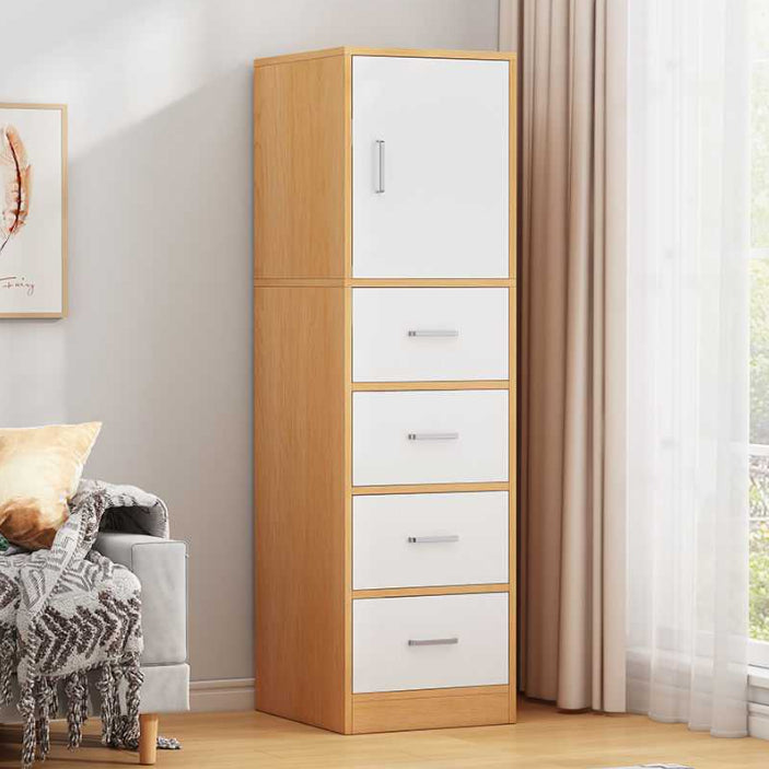 4 Drawers Wood Side Cabinet Contemporary 1 - Door Accent Chest