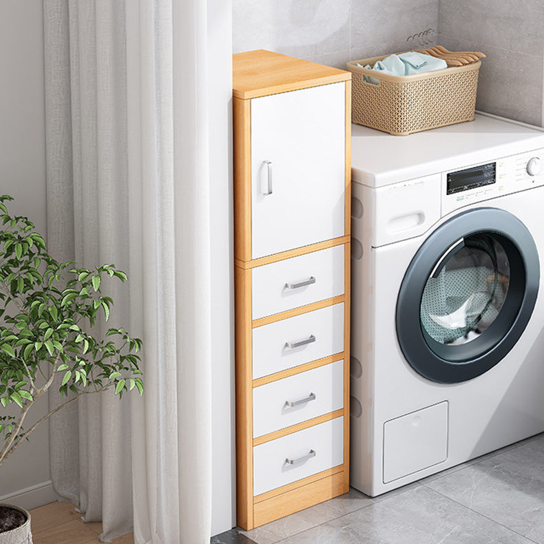 4 Drawers Wood Side Cabinet Contemporary 1 - Door Accent Chest