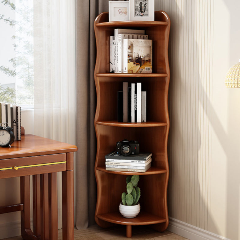 5 Tier Solid Wood Accent Chest 63" Tall Triangle Corner Storage Chest