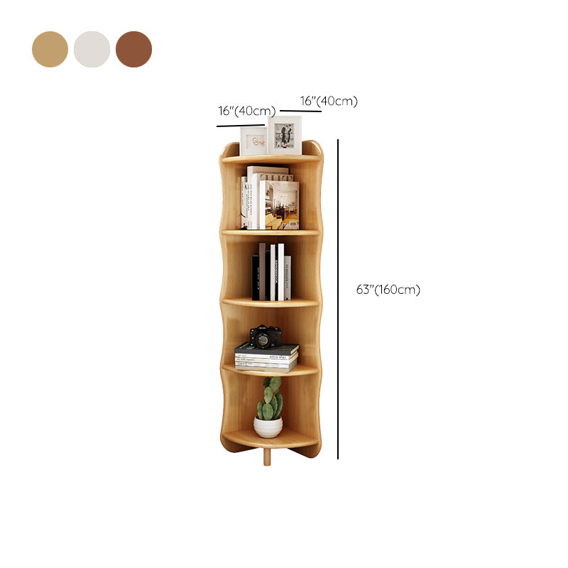 5 Tier Solid Wood Accent Chest 63" Tall Triangle Corner Storage Chest