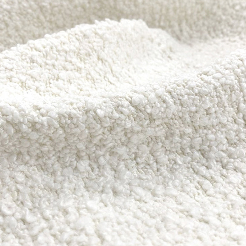 Scandinavian Curved Sectional Sofa Sloped Arm Sofa & Chaise with 3 Pillows