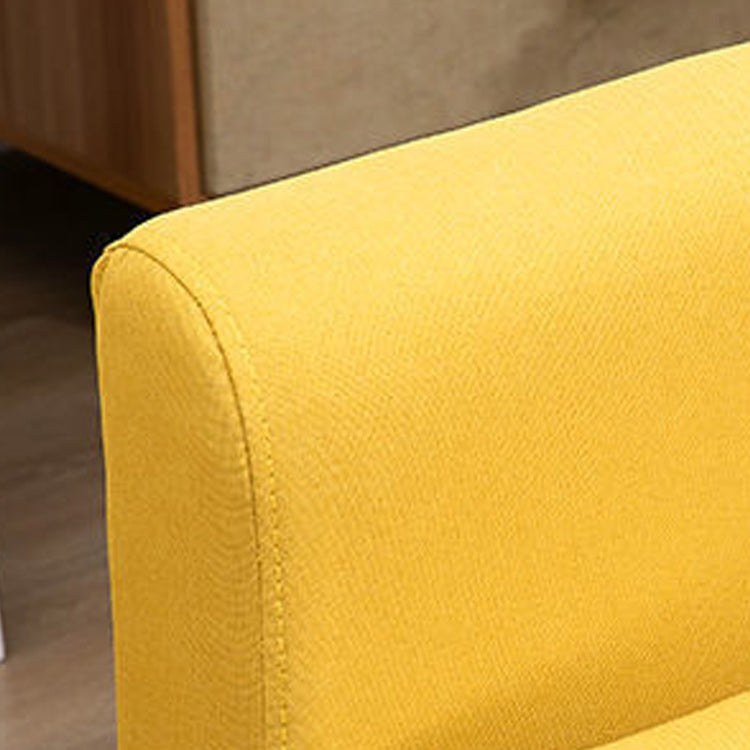 Contemporary 23.62" H Cotton Blend Tuxedo Arm Sofa for Living Room
