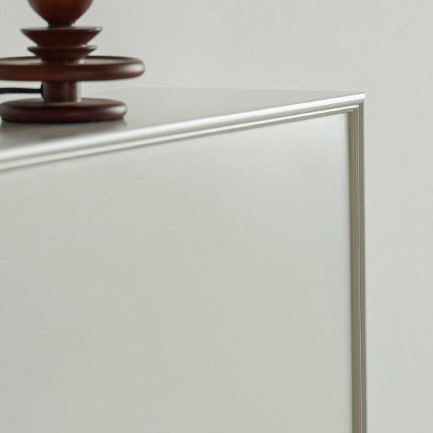 Contemporary 3 Shelves Accent Chest White 7.87-Inch D Cabinet
